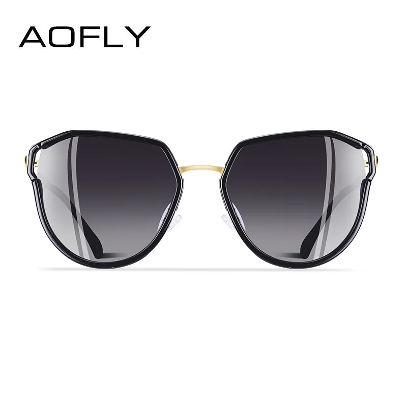 AOFLY, фирменный дизайн,, кошачий глаз, солнцезащитные очки, полый, оправа, поляризационные, солнцезащитные очки для женщин, UV400, градиентные, очки, A124