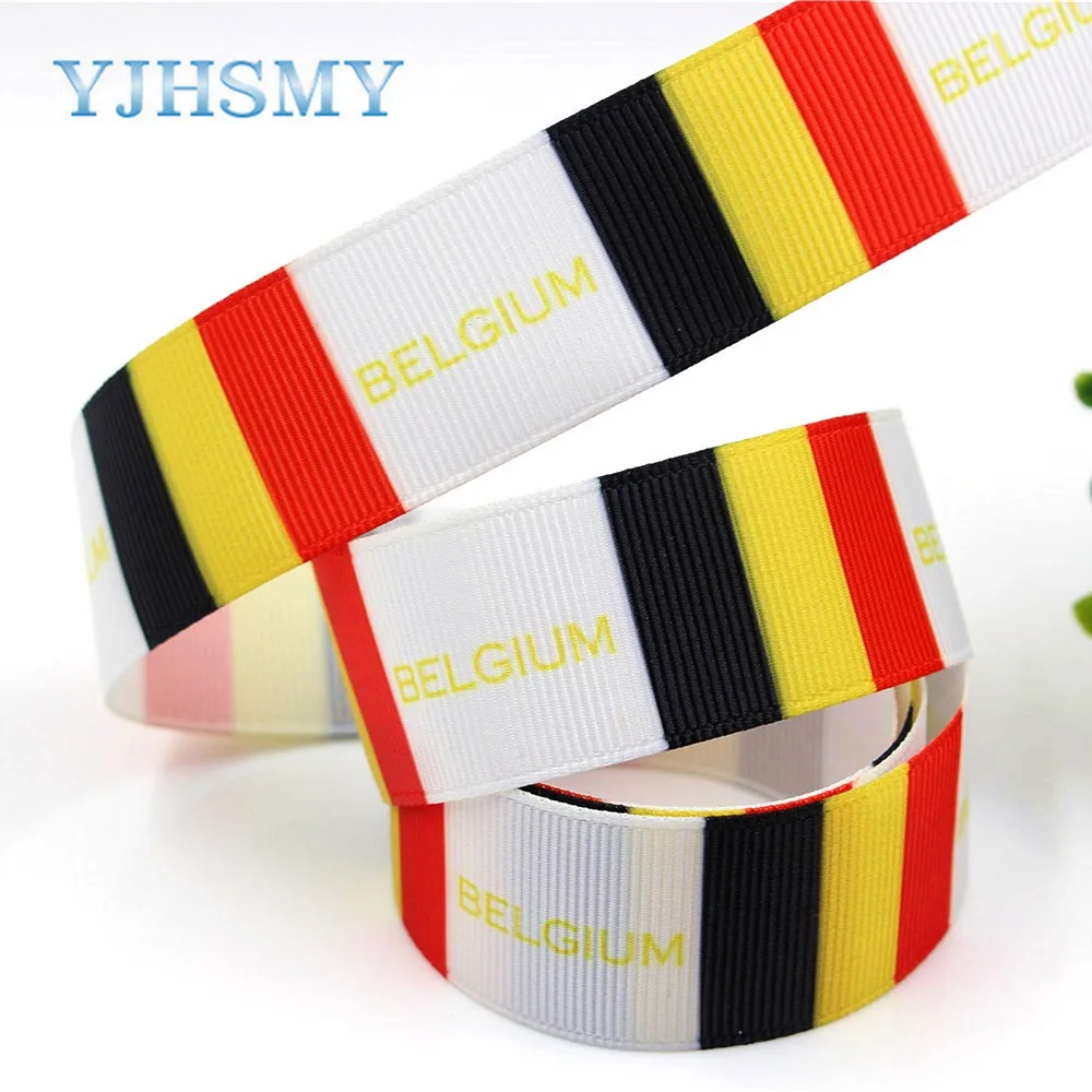 YJHSMY 181111 25 мм 10 ярдов Национальный флаг серии grosgrain ленты термопечать Свадебные