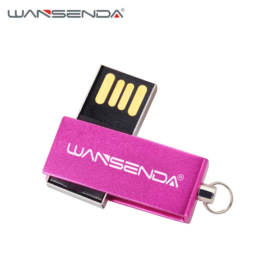 Wansenda цветной usb флеш накопитель Модный маленький 64 ГБ 32 16 8 4 нержавеющая