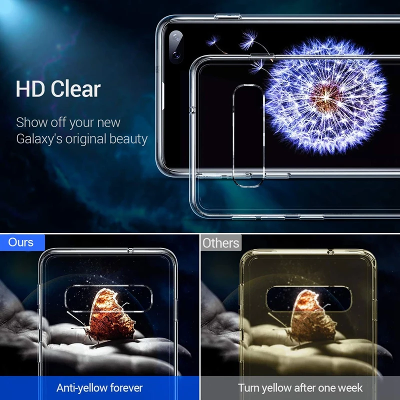 Прозрачный акрил + TPU чехол для samsung Galaxy S10 плюс S10e Жесткий ПК Очистить силиконовый