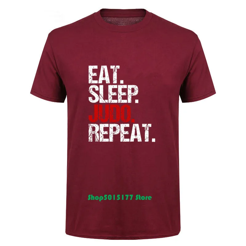 Eat Sleep Judo Repeater футболка с забавным принтом для фанатов дзюдо мужская Повседневная