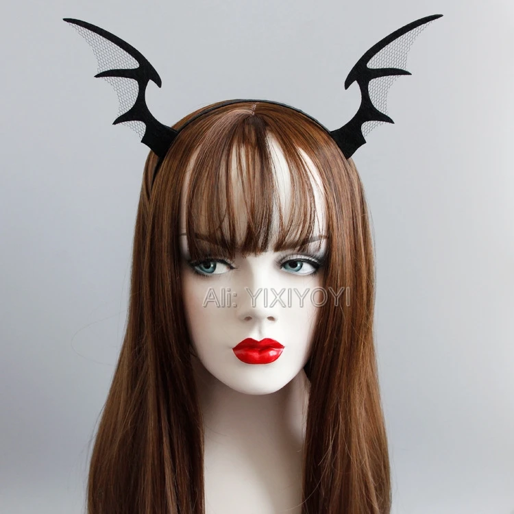 Хэллоуин Шутки Wacky Elven Demon Horn Hairbands женщина косплэй праздничные волосы Готический
