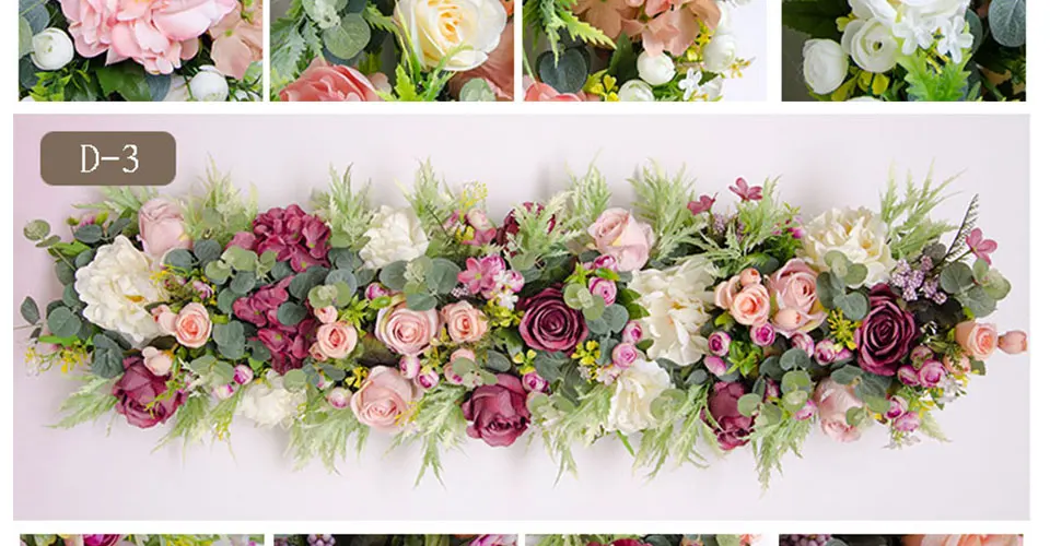 100 см Искусственный Розовый ряд цветов DIY свадебное дорожное украшение арки искусственный цветок реквизит для студийной фотосъемки декоративные цветы