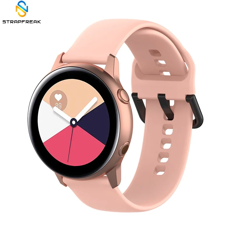 20 мм силиконовый ремешок для часов samsung Galaxy Watch активный ремешок для samsung gear S2 Спортивный Классический браслет черная Пряжка ремешок для часов