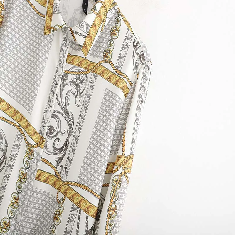 Винтажная Вязаная блуза с отложным воротником и длинными рукавами в стиле