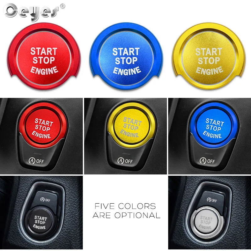 Ceyes Car Styling Auto Engine Start Stop Button Cover Ring Case For Bmw X3 X4 X5 X6 5 6 7 Series F Chassis Stickers Accessories |