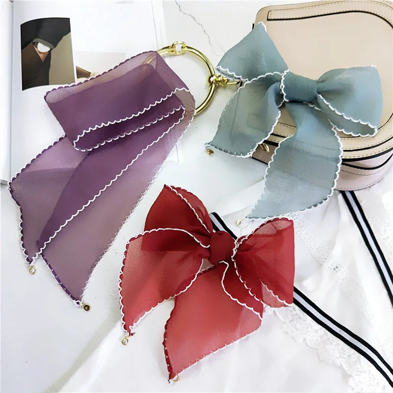 Однотонный кружевной шарф женские тонкие шарфы деловой женский весенне-осенний