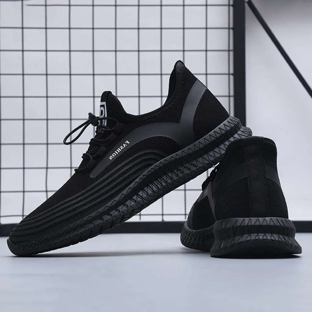 Spring Summer New Mens Casual Breathable Outdoor Mesh Running Flying Knit Casual sports Student fashion slim Shoes Sneakers