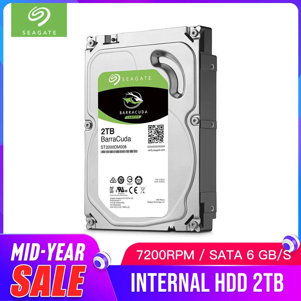 Günstig Seagate 1TB 2TB 3TB 4TB 6TB 8TB 10TB 12TB Desktop HDD Interne Festplatte 3.5 ''5400 RPM SATA 6 Gb/s Festplatte Für Computer