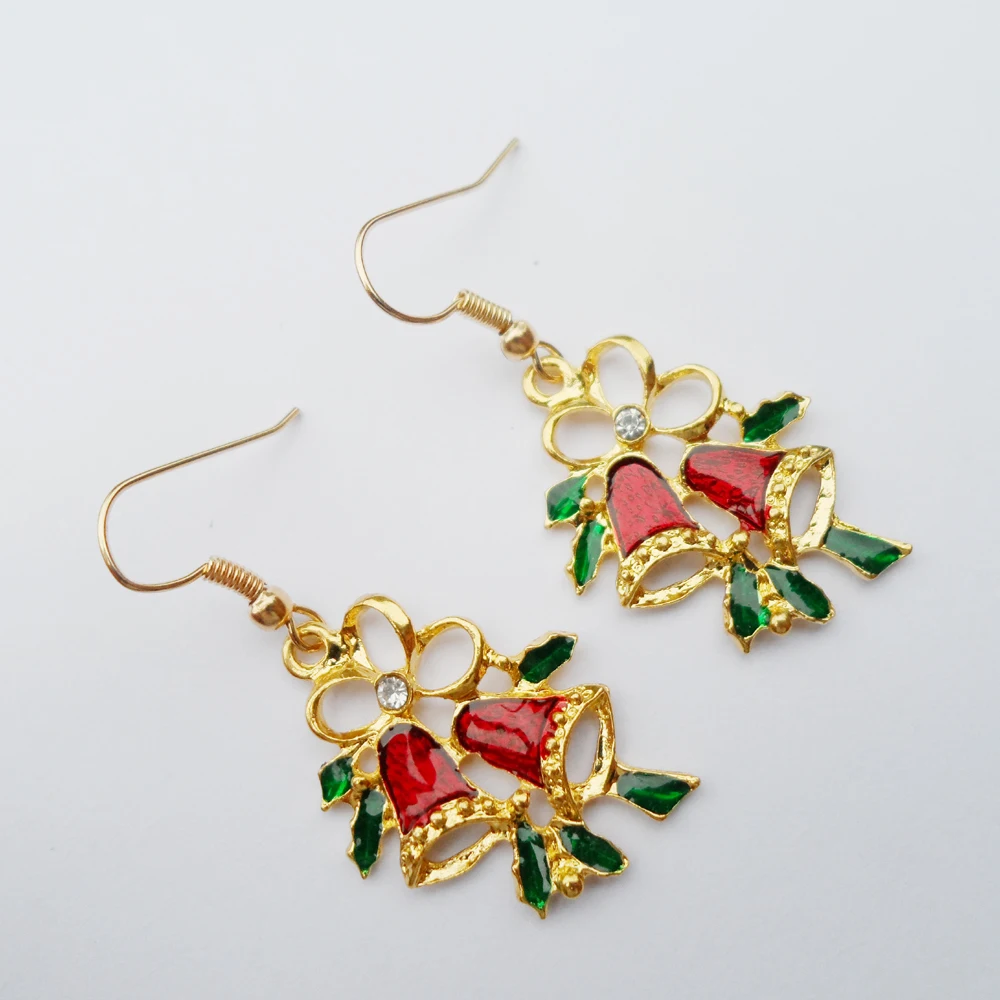 2020 Новогодний подарок модные рождественские серьги подвеска в виде колокольчика