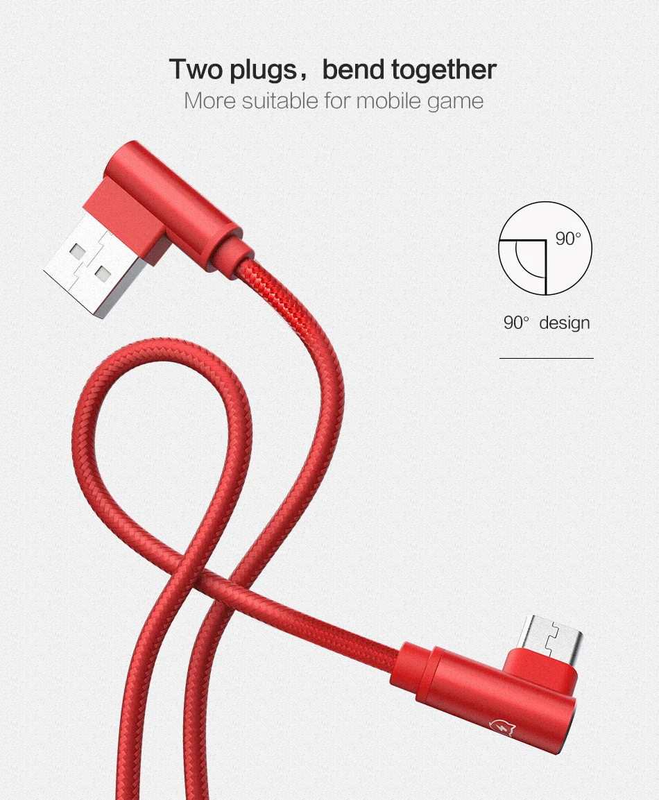 SmartDevil Быстрая зарядка кабель для samsung S10 S9 usb type C Android телефон Универсальный 90 градусов шнур данных для huawei нейлоновый кабель