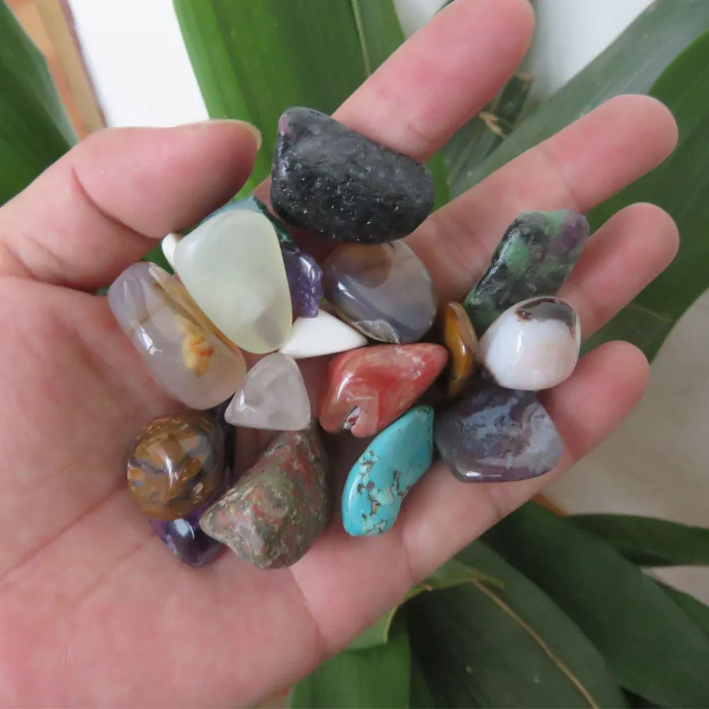 

10~25mm 200g/pack Wholesale Kinds of Gemstone Tumbled Stone agate lapis lazuli obsidian turquoise aventurine amethyst quartz