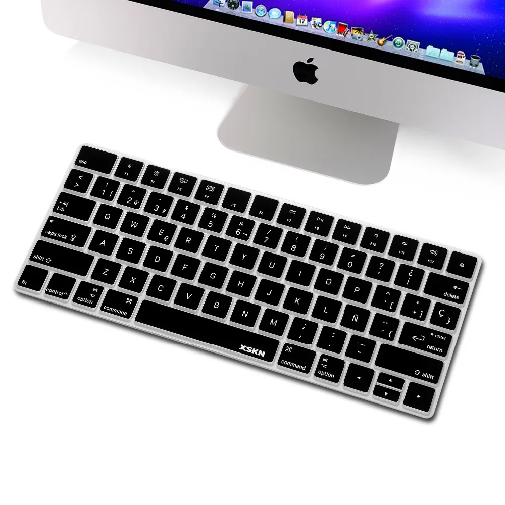 Чехол для клавиатуры XSKN с испанской раскладкой беспроводной Apple Bluetooth Волшебная