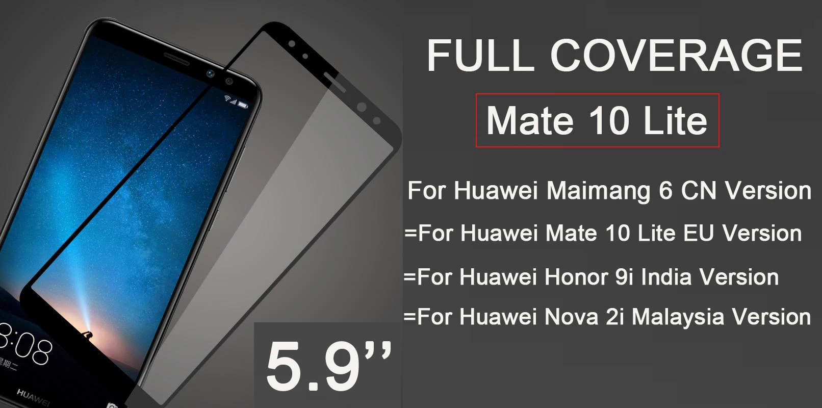 2.5D 9H Премиум Закаленное стекло для Huawei Nova 2i/ Mate 10 lite/ Honor 9i полное покрытие Защитная