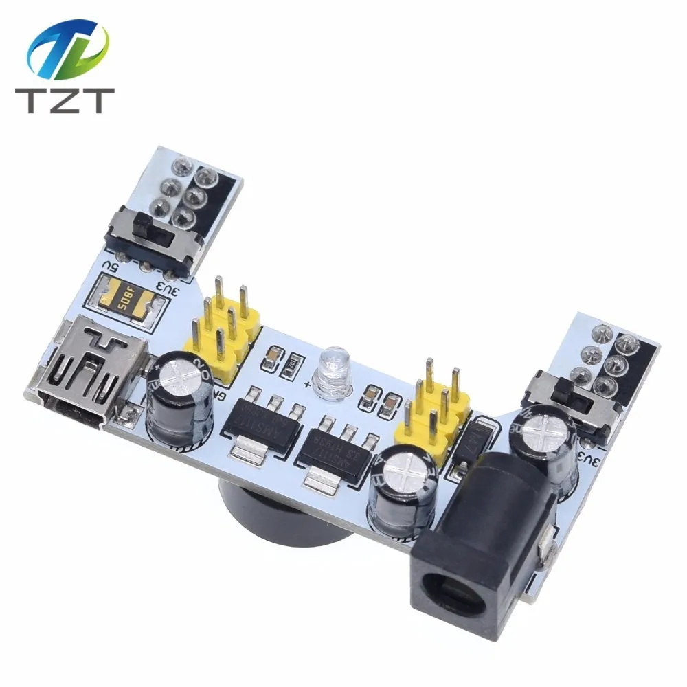 MB102 Интерфейс макет Питание модуль MB 102 для Arduino DIY Kit Белый DC 7 12V 2 канала доска|module