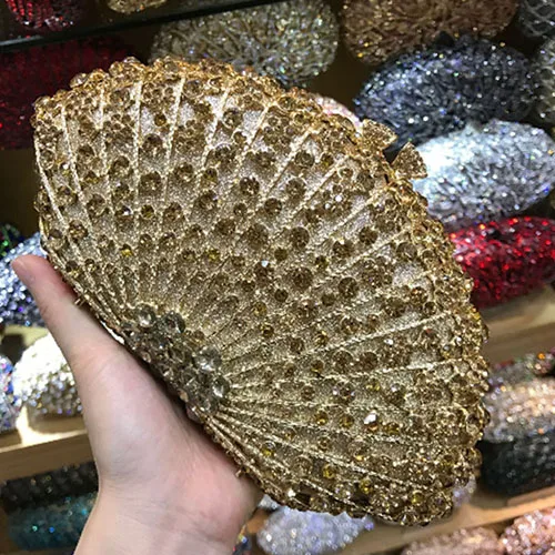 deep gold Роскошный Розовый/Шампань/серебро/золото/черный/красный клатч сумочка Свадебные/вечерние/Коктейльные клатчи Женская вечерняя сумочка - Цвет: deep gold