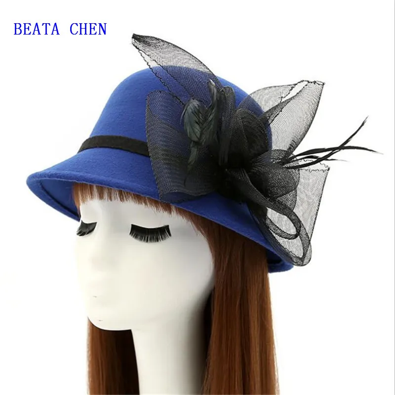 Беата Чен Южной Кореи кашемир полосатый галстук-бабочка лук-cap Темперамент Леди