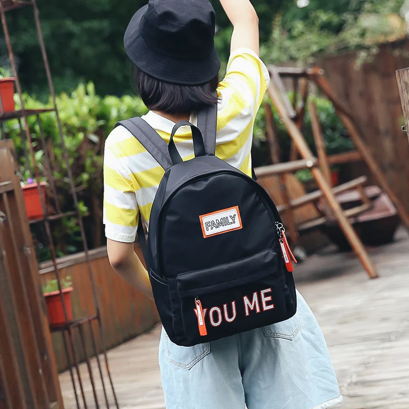 Японский Дамы компьютер рюкзак женщины Bagpack нейлон женский письмо для школы