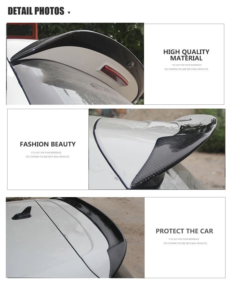 Golf 6 углеродное волокно Авто черный спойлер крыло губы для Volkswagen golf 6 gti r20 2009-2013 не подходит для гольф стандарт