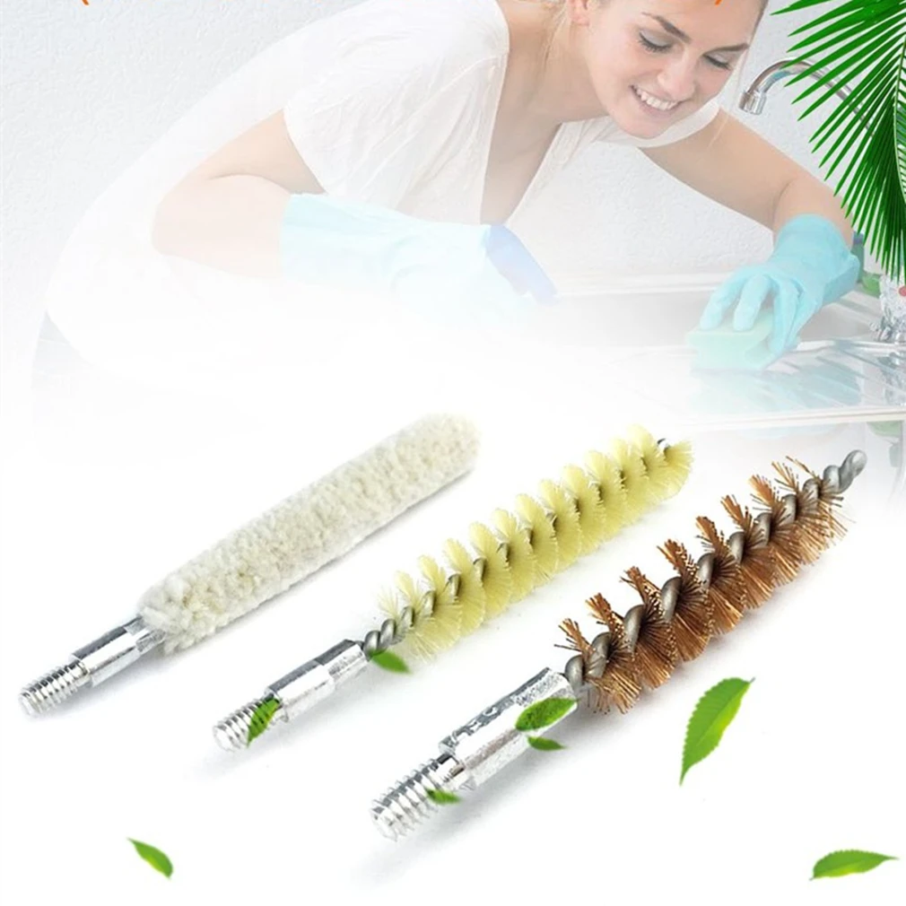 3pcs Brush Heads Set Universal Cleaning Tool Kit 9mm 7.62mm for Hunting Tactical Rifle Pistol Brushes | Инструменты