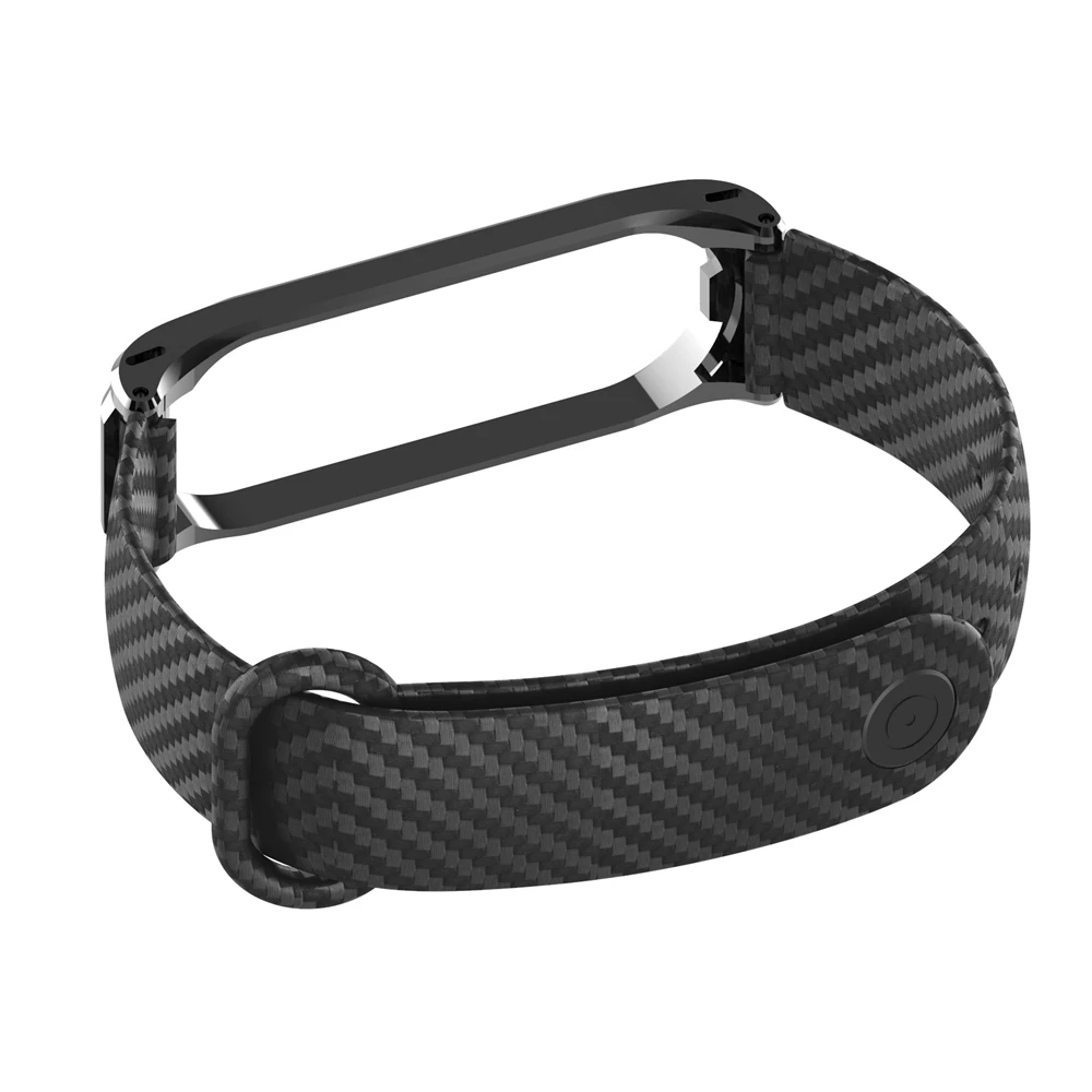 Wrist Strap For Xiaomi Mi Band 4 3 Carbon Fiber Replacment Wristband Bracelet + Soft TPU Ultra Clear Film | Электроника