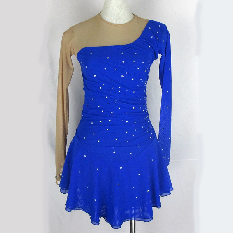 Индивидуальные платья для фигурного катания костюмы с бисером Женский костюм на