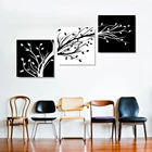 Холст, настенные картины, украшение для гостиной, дома, 3 шт., черно-белая картина с деревом, модульный HD печатный плакат, рамка