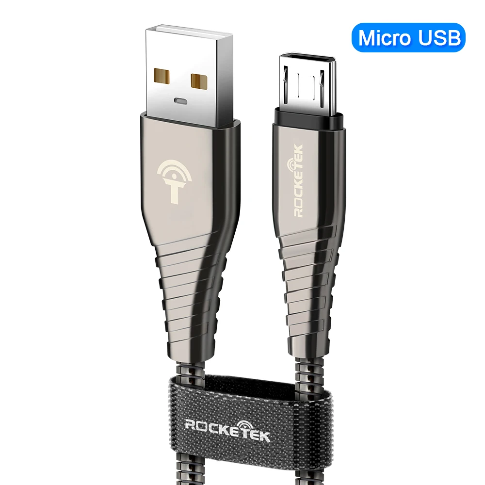 Micro Rocketek usb type-C кабель Micro USB-C для мобильного телефона 3A Быстрая зарядка type-C для samsung Galaxy S9 S8 Plus xiaomi redmi note 5 7 - Цвет: Micro