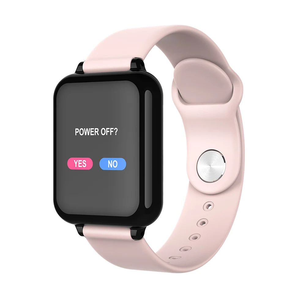 Pink LEMFO цветной дисплей Смарт-часы для мужчин IP67 водонепроницаемый монитор сердечного ритма Smartwatch для женщин для Android IOS Apple часы телефон - Цвет: Pink