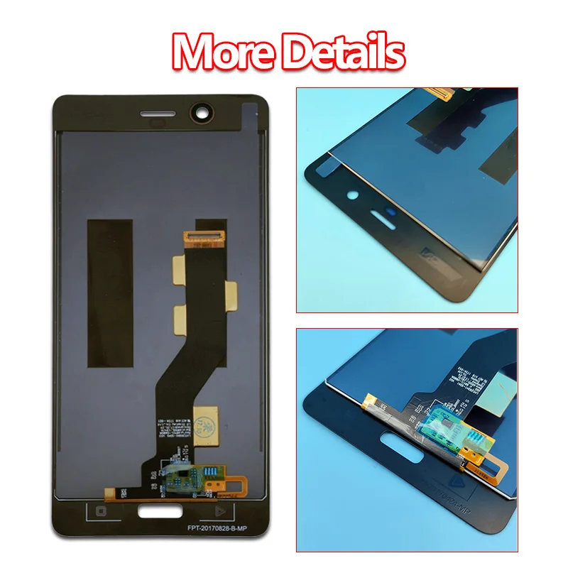 ЖК-дисплей для Nokia 8 ЖК-дисплей с сенсорным экраном дигитайзер сборка черный для Nokia 8 ЖК-дисплей Замена