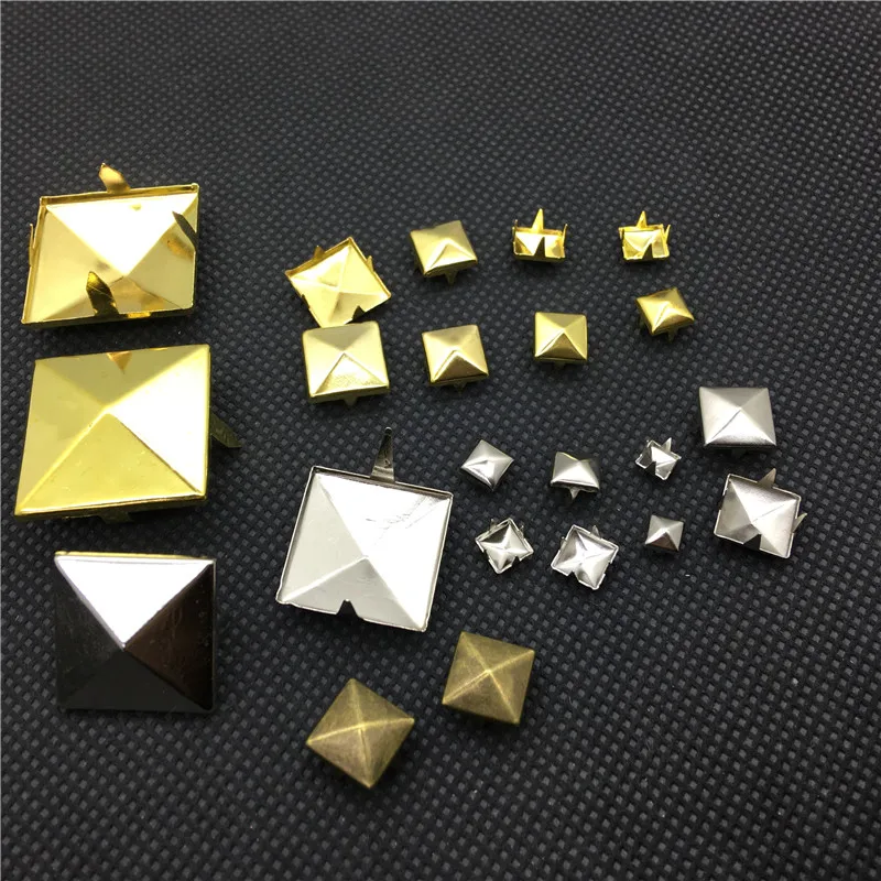 Большая распродажа 7 мм 500 шт./лот золотые цветные Квадратные Заклепки шпильки и