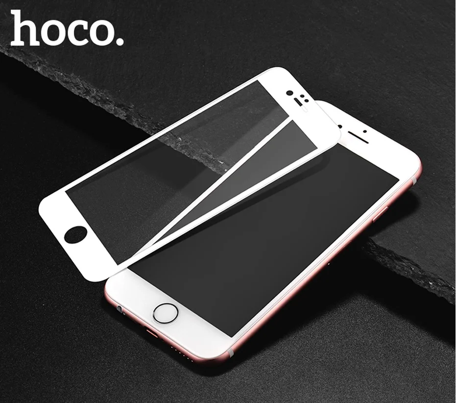 Hoco для Apple iPhone 6 6S PLUS 3D закаленное стекло плёнка 9H протектор экрана защитное стекло полное покрытие для сенсорного экрана Защита на весь экран на Айфон 6 3Д стекло для айфона 6 6S плюс