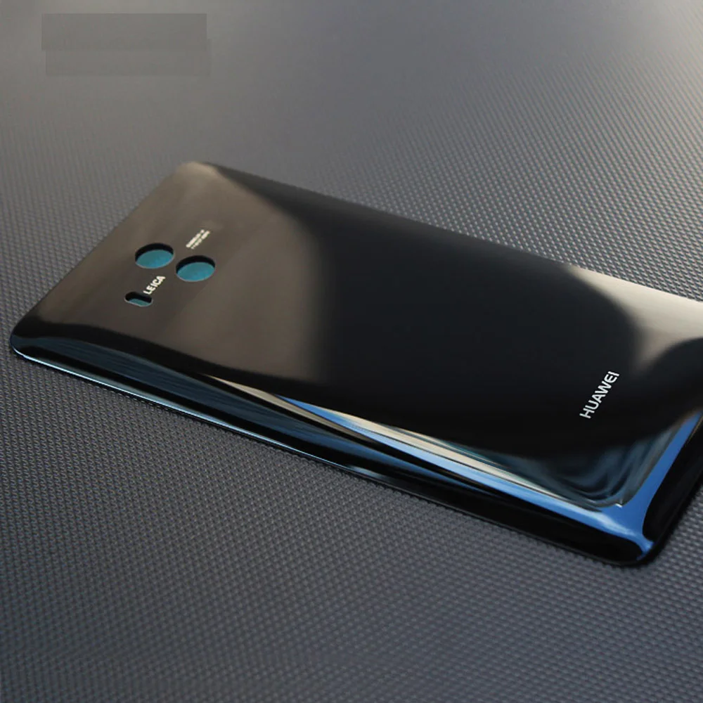 Черный Корпус для huawei mate 10 Стеклянная Крышка батарейного отсека Дверь смартфон задняя крышка запасная ремонтная часть для huawei mate 10 - Цвет: Черный