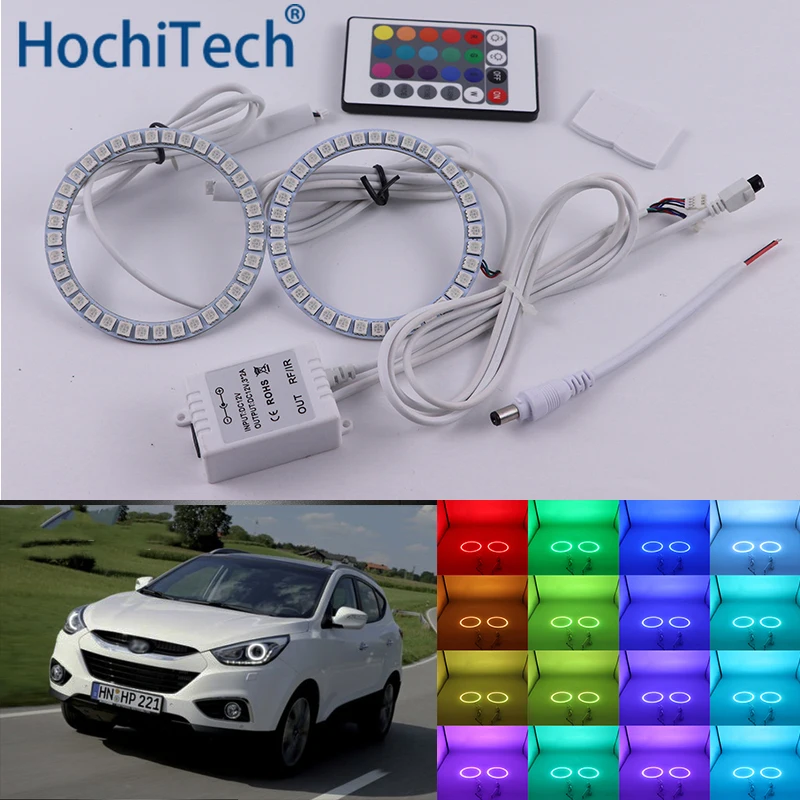 Для Hyundai ix35 2010 2011 2012 Многоцветный комплект светодиодов глаза ангела RGB гало кольца