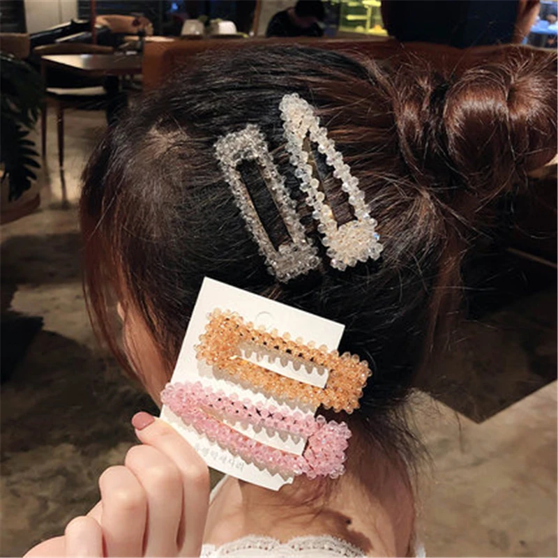 2019 жемчужная заколка прямоугольная для волос с кристаллами аксессуары укладки