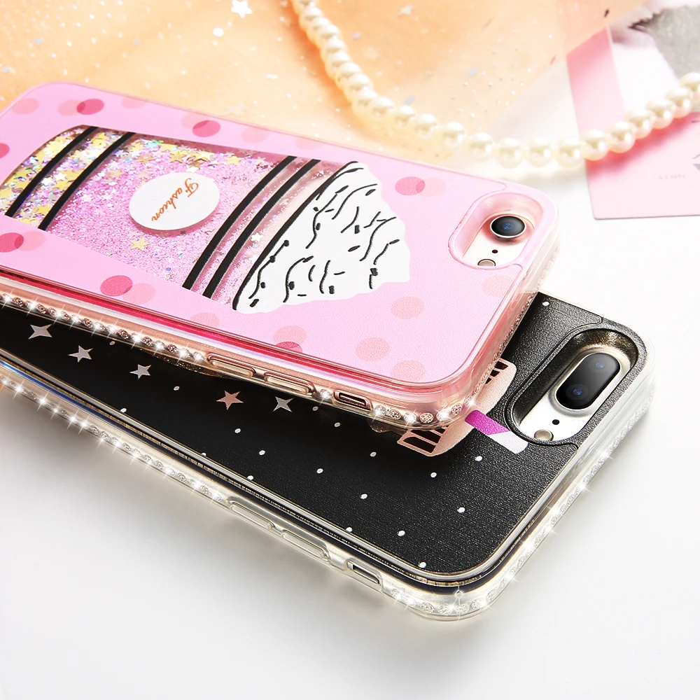 KISSCASE Модный милый узор чехол для телефона iPhone X 6 6S Чехол зыбучий песок