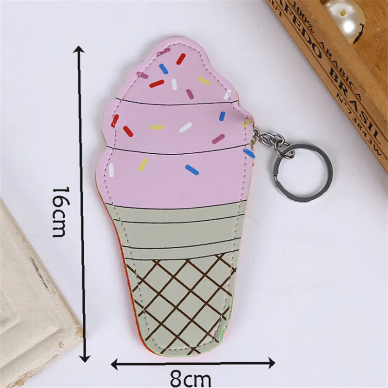 Kawaii кошелек для мелочи из искусственной кожи квадратная симпатичная бутылка напиток мороженое узор карта Монета Деньги Кошельки Держатели 1 шт Новинка Мода