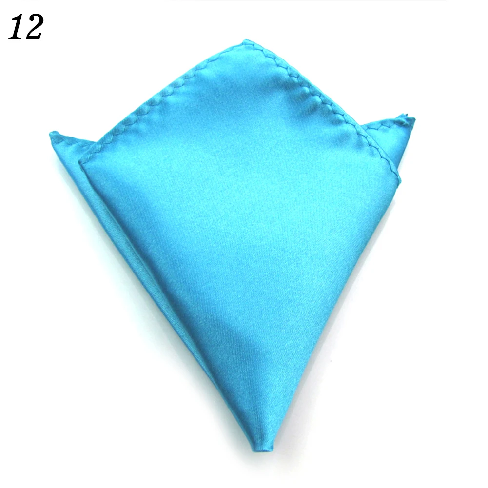 Новые 29 цветов мужские Hanky атласные однотонные простые костюмы Свадебный квадратный Карманный вечерние платок