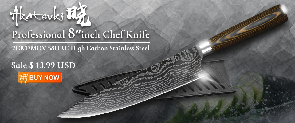 Кухонный нож шеф-повара Santoku нож для мяса фрукты овощи ножи 7 дюймов X50CrMoV15 японский резак из нержавеющей стали с резиновой ручкой
