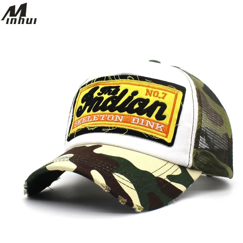 Minhui Новая модная камуфляжная нашивка летние бейсболки для женщин и мужчин