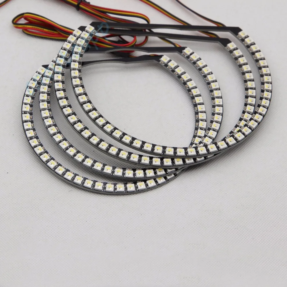 RGBW ангельские глаза вращающиеся огни ДХО светодиодная лампа многоцветное