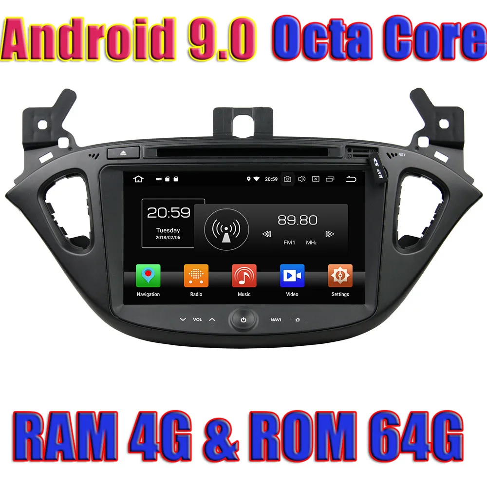 

WANUSUAL Android 9.0 Car GPS Navigation For Opel CORSA 2015-2016 Player Autoradio 2Din DVD Media Center Audio Octa Core Magnitol