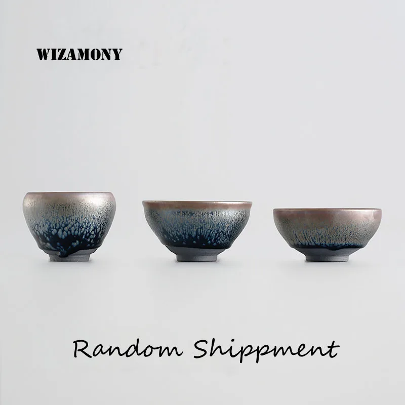 Jian Zhan 1 шт. китайская ручная работа temmoku глазурь фарфор Gaiwan ChinaTeacups фарфоровая чаша