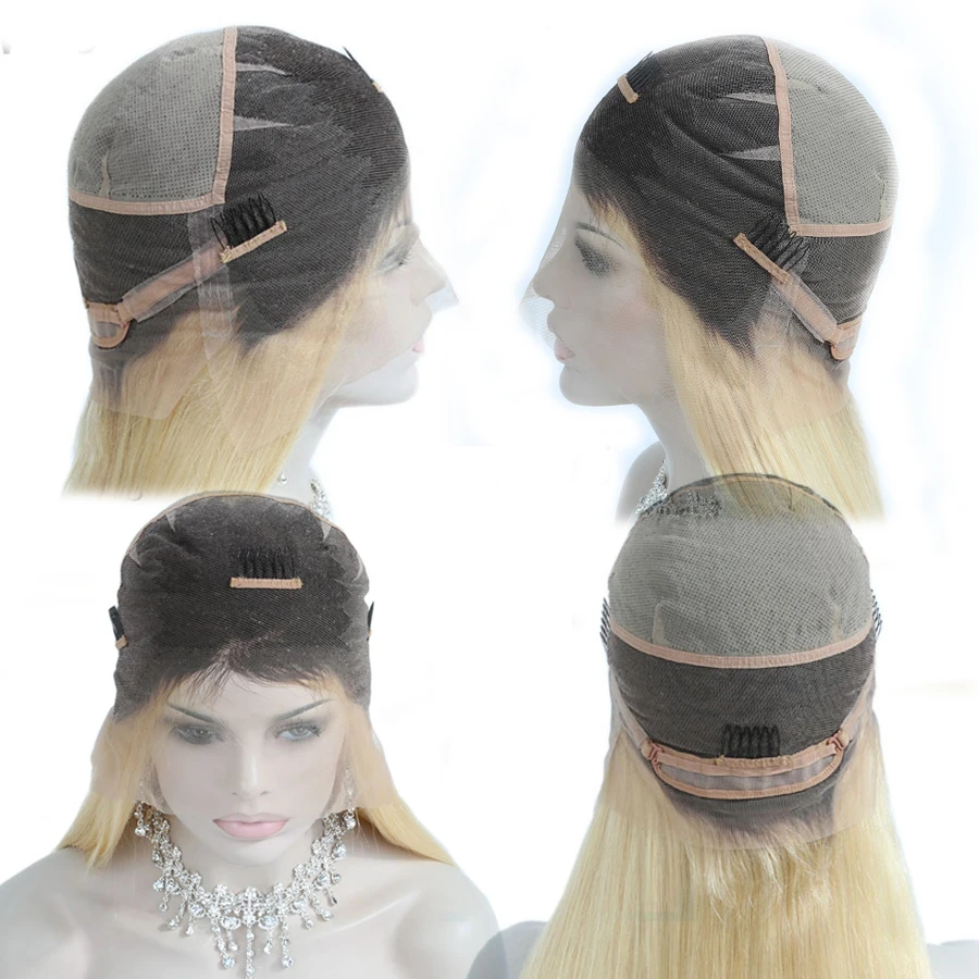 Fabwigs 1B/99J Full Lace натуральные волосы парики Ombre волос предварительно сорвал бразильский Реми натуральные волосы парики с волосами младенца