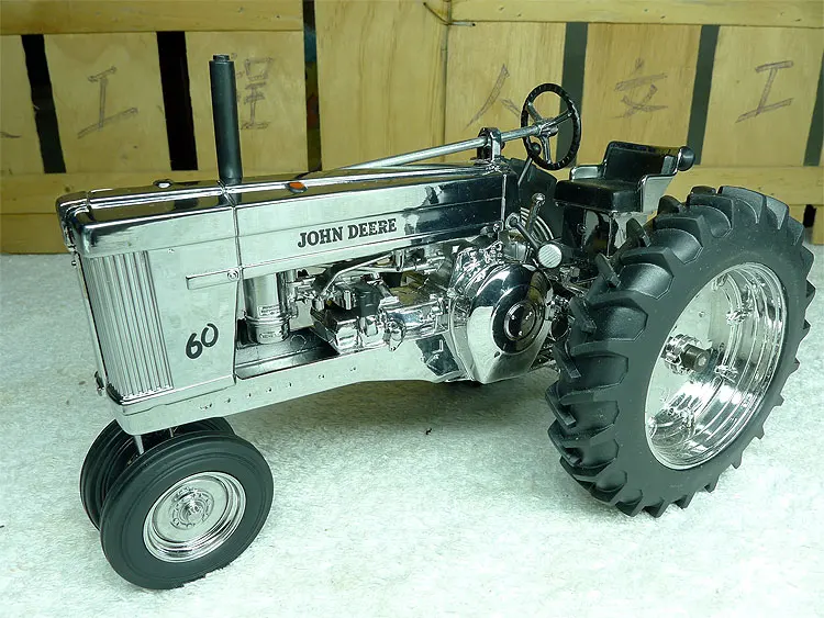 KNL HOBBY J Deere 60 посеребренный металлический Трактор Модель сельскохозяйственного