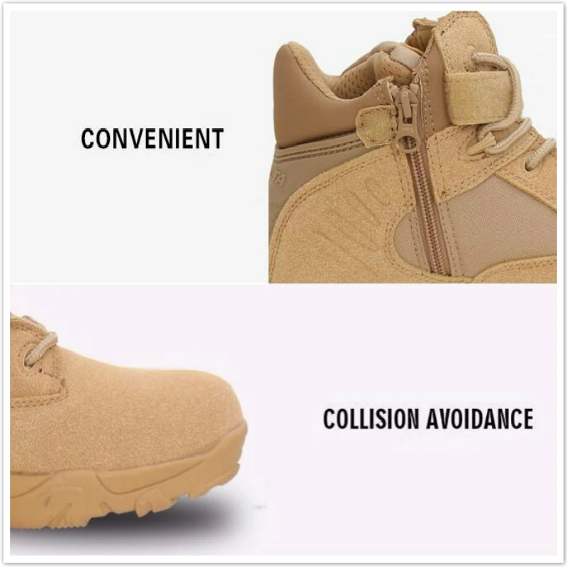 Men's Delta Military Tactical Boots High Quality Waterproof Non-Slip Outdoor Travel Shoes Black Sneakers for Men Hiking Shoes