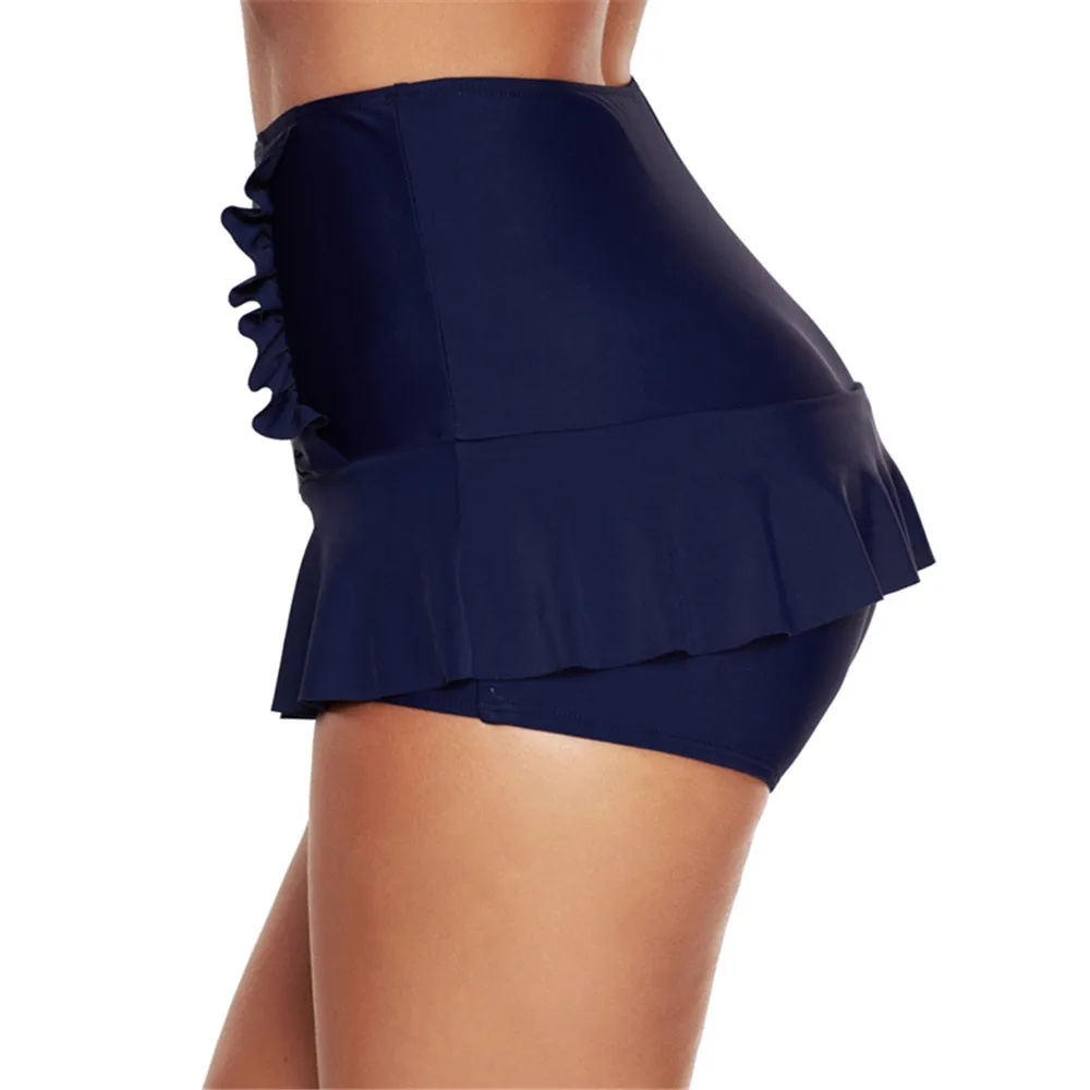 2018 пикантный женский бикини с высокой талией спортивные шорты оборками для