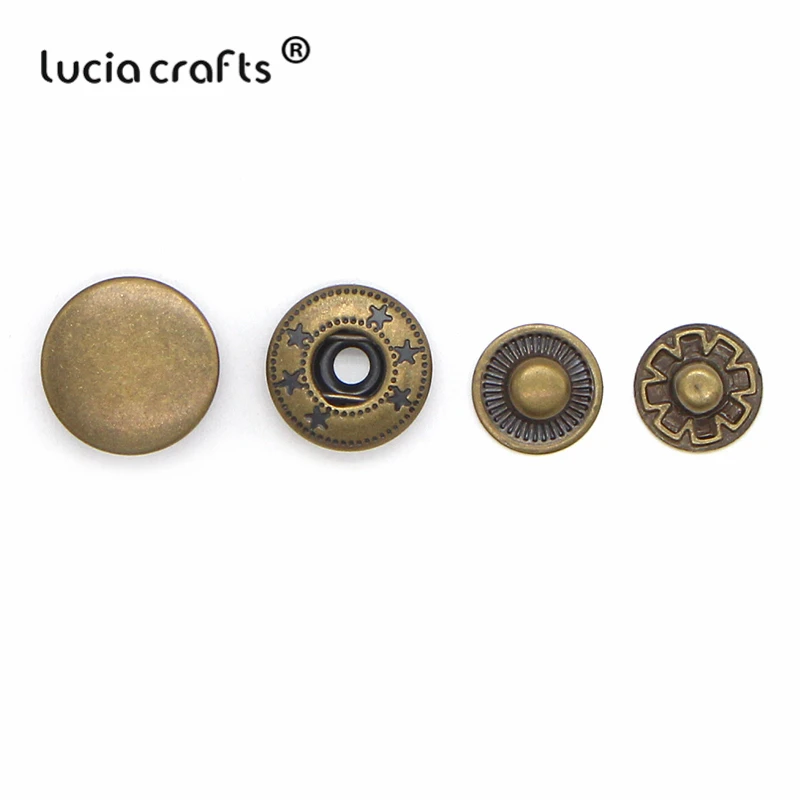 Распродажа! Lucia crafts 30 set/45 мм/10/12/15 мм металлический Пресс шпильки пришивания пуговиц застежки-кнопки пошив одежды «сделай сам» Аксессуары G0716
