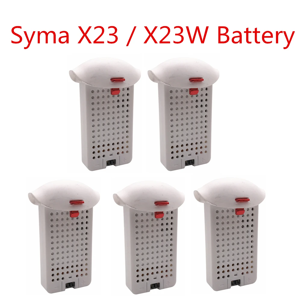 5 шт. литиевая батарея для квадрокоптера SYMA X23 X23W 3 7 в 500 мАч|Перезаряжаемые