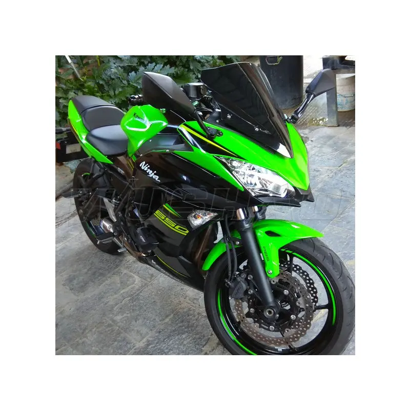 Мотоцикл двойной пузырь ветрового стекла экран для Kawasaki Ninja 650 EX EX650 ABS K KRT Edition черный